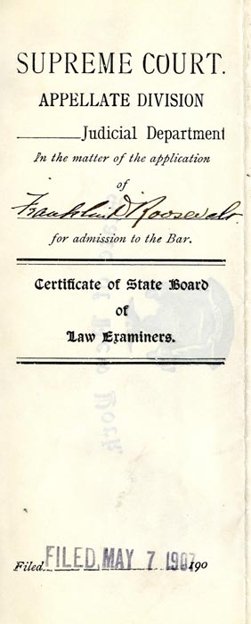 NY State Bar Association Application and Admissions File