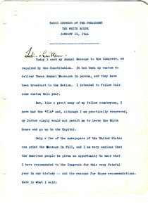 FDR's statement on delivering the address by radio