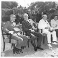 <p>Franklin D. Roosevelt with Winston Churchill, Chiang kai Shek and Madame Chiang at the Cairo Conference, Egypt. November 25, 1943. […]</p>
